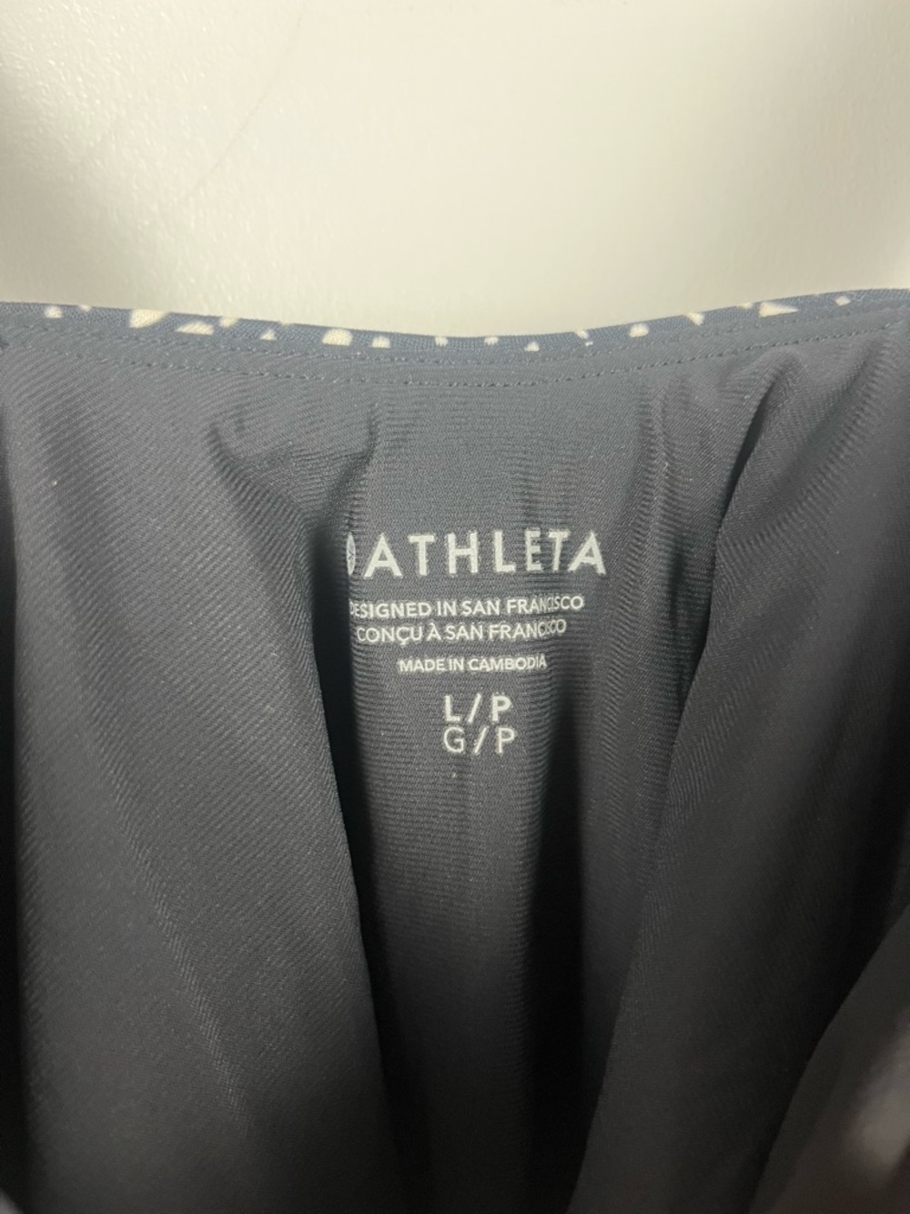 Athleta Hermosa One Piece Swimsuit Size Large Pet Black White Dot Print Low Back - Picture 4 of 9